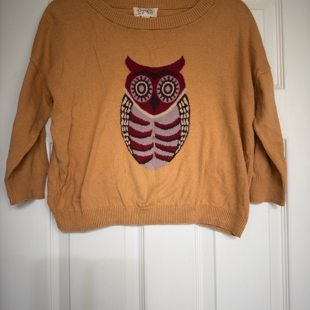 Canyon River Blues Tan Owl Sweater